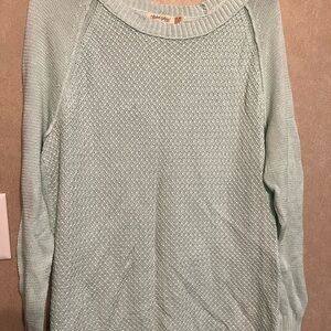 Faded Glory Blue Crew Neck Sweater Cozy Classic Style